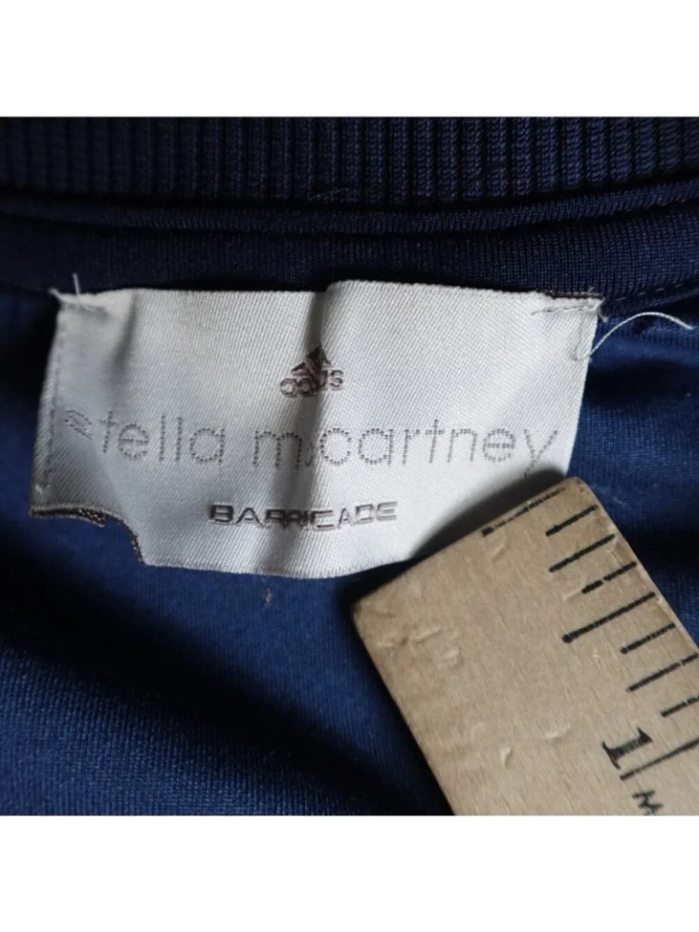 Adidas Stella McCartney Women's Jacket Medium Blue Full Zip Cropped Barricade